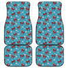 Christmas Party Knitted Pattern Print Front and Back Car Floor Mats