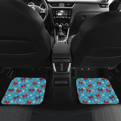 Christmas Party Knitted Pattern Print Front and Back Car Floor Mats