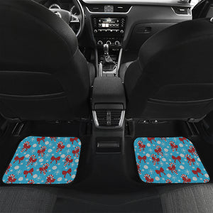 Christmas Party Knitted Pattern Print Front and Back Car Floor Mats