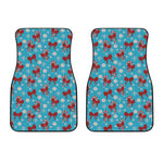 Christmas Party Knitted Pattern Print Front Car Floor Mats