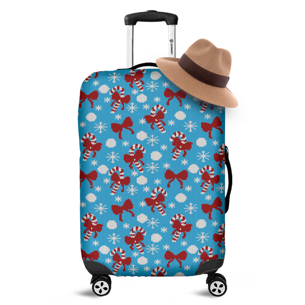 Christmas Party Knitted Pattern Print Luggage Cover
