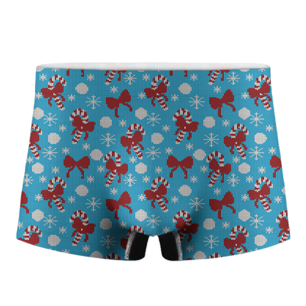 Christmas Party Knitted Pattern Print Men's Boxer Briefs
