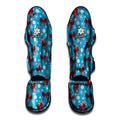 Christmas Party Knitted Pattern Print Muay Thai Shin Guards