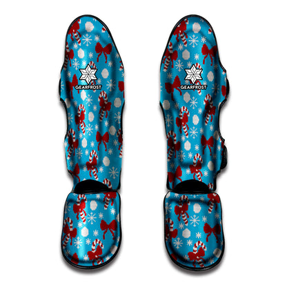 Christmas Party Knitted Pattern Print Muay Thai Shin Guard
