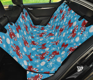 Christmas Party Knitted Pattern Print Pet Car Back Seat Cover