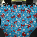 Christmas Party Knitted Pattern Print Pet Car Back Seat Cover