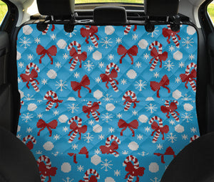 Christmas Party Knitted Pattern Print Pet Car Back Seat Cover