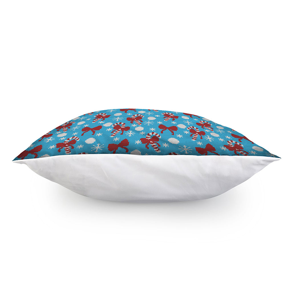 Christmas Party Knitted Pattern Print Pillow Cover