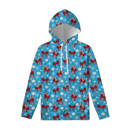 Christmas Party Knitted Pattern Print Pullover Hoodie