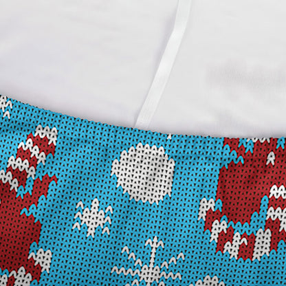 Christmas Party Knitted Pattern Print Sofa Cover
