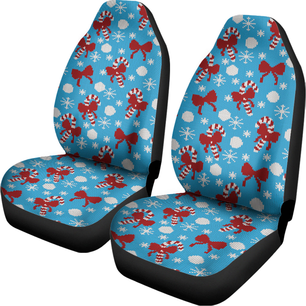 Christmas Party Knitted Pattern Print Universal Fit Car Seat Covers