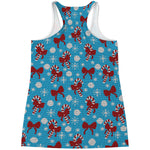 Christmas Party Knitted Pattern Print Women's Racerback Tank Top