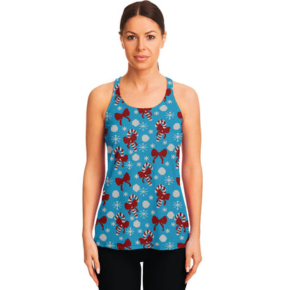 Christmas Party Knitted Pattern Print Women's Racerback Tank Top