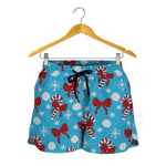 Christmas Party Knitted Pattern Print Women's Shorts