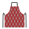 Christmas Paw Knitted Pattern Print Apron