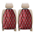 Christmas Paw Knitted Pattern Print Car Seat Organizers