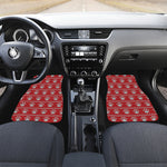 Christmas Paw Knitted Pattern Print Front Car Floor Mats