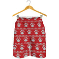 Christmas Paw Knitted Pattern Print Men's Shorts