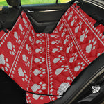 Christmas Paw Knitted Pattern Print Pet Car Back Seat Cover