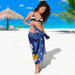 Christmas Penguin Knitted Print Beach Sarong Wrap
