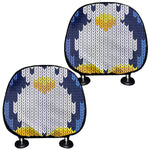 Christmas Penguin Knitted Print Car Headrest Covers