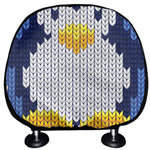 Christmas Penguin Knitted Print Car Headrest Covers