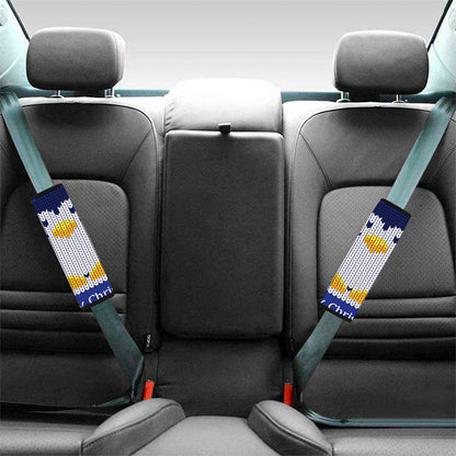 Christmas Penguin Knitted Print Car Seat Belt Covers