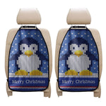 Christmas Penguin Knitted Print Car Seat Organizers