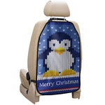 Christmas Penguin Knitted Print Car Seat Organizers