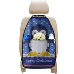 Christmas Penguin Knitted Print Car Seat Organizers