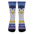 Christmas Penguin Knitted Print Crew Socks