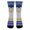 Christmas Penguin Knitted Print Crew Socks