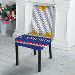 Christmas Penguin Knitted Print Dining Chair Slipcover