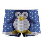Christmas Penguin Knitted Print Men's Boxer Briefs