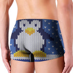 Christmas Penguin Knitted Print Men's Boxer Briefs