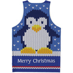 Christmas Penguin Knitted Print Men's Tank Top