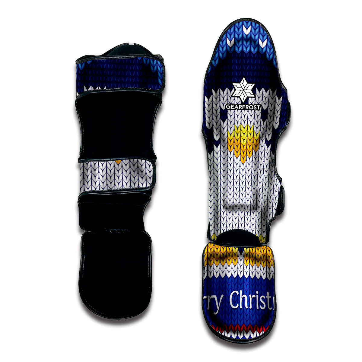 Christmas Penguin Knitted Print Muay Thai Shin Guard