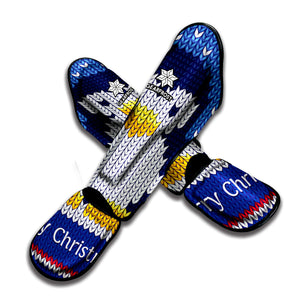 Christmas Penguin Knitted Print Muay Thai Shin Guard