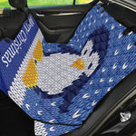 Christmas Penguin Knitted Print Pet Car Back Seat Cover