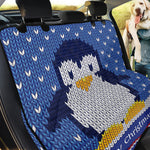 Christmas Penguin Knitted Print Pet Car Back Seat Cover