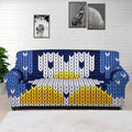 Christmas Penguin Knitted Print Sofa Cover