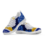 Christmas Penguin Knitted Print White Sneakers