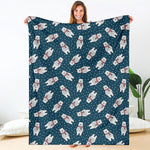 Christmas Polar Bear Pattern Print Blanket