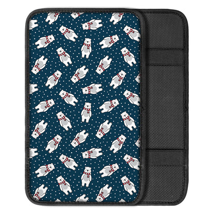 Christmas Polar Bear Pattern Print Car Center Console Cover