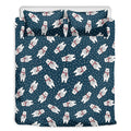 Christmas Polar Bear Pattern Print Duvet Cover Bedding Set