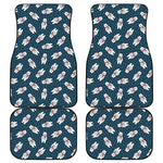 Christmas Polar Bear Pattern Print Front and Back Car Floor Mats