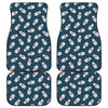 Christmas Polar Bear Pattern Print Front and Back Car Floor Mats