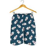 Christmas Polar Bear Pattern Print Men's Shorts