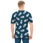 Christmas Polar Bear Pattern Print Men's T-Shirt