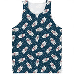 Christmas Polar Bear Pattern Print Men's Tank Top